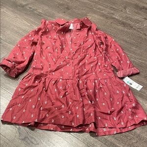 Carter's Burgundy Heart Print Shirt